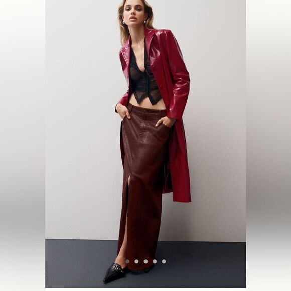 Pilcro & the Letterpress the Madi front slit denim maxi pencil skirt NWT - Picture 2 of 6